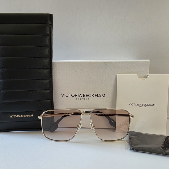 Victoria Beckham Gold Sunglasses main image 5